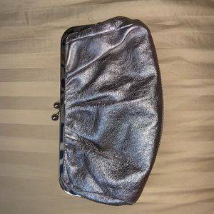 Express silver clutch